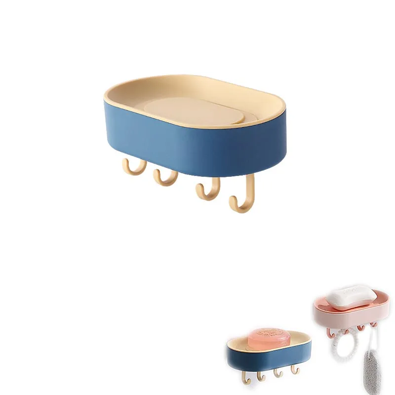 Bath Soap Tray Punch-free wall-mounted soap box drain Dish with hook Kitchen Storage Rack
Bath Soap Tray Punch-free wall-mounted soap box drain Dish with hook Kitchen Storage Rack