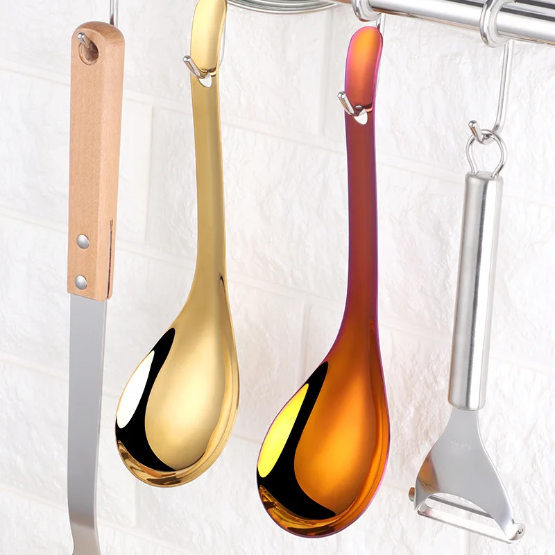 304 Stainless Steel Rice Spoon Household Spoon Soup Spoon Creative Long Handle Large Size Spoon for Individual Portions Rice Spo
304 Stainless Steel Rice Spoon Household Spoon Soup Spoon Creative Long Handle Large Size Spoon for Individual Portions Rice Spo