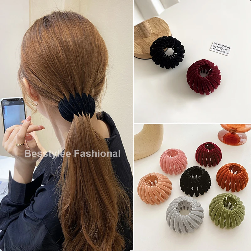 Fashion Women Bun Velvet Hair Claw Horsetail Buckle Hair Clip Bird Nest Expanding Female Ponytail Hair Claw Hair Accessorie
Fashion Women Bun Velvet Hair Claw Horsetail Buckle Hair Clip Bird Nest Expanding Female Ponytail Hair Claw Hair Accessorie