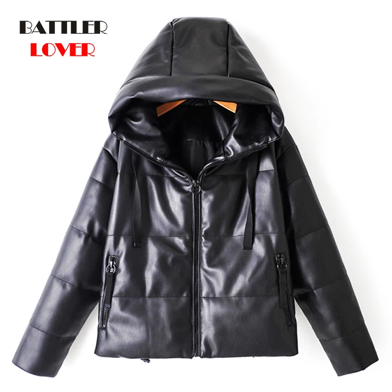 Luxury Design Zipper Short Parkas Women Fashion Pockets PU Leather Coats for Female Elegant Winter Hooded Cotton Punk Jackets
Luxury Design Zipper Short Parkas Women Fashion Pockets PU Leather Coats for Female Elegant Winter Hooded Cotton Punk Jackets