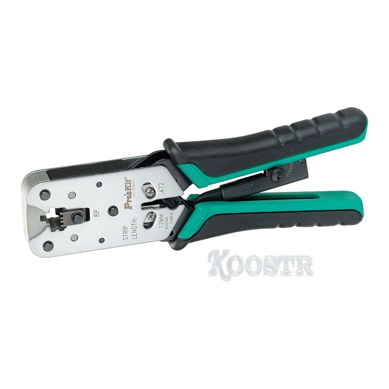 

Профессиональные обжимные клещи Pro'skit CP-376VR 8p, ручной инструмент для резки и зачистки проводов с хрустальной головкой