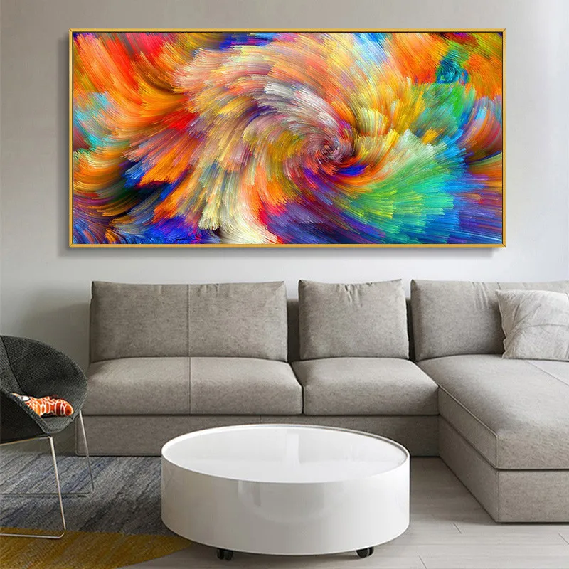 Abstract Wall Art Rainbow Color Splash Paintings on Canvas Wall Posters Wall Art for Living Room Decoration Home Decor Picture
Abstract Wall Art Rainbow Color Splash Paintings on Canvas Wall Posters Wall Art for Living Room Decoration Home Decor Picture