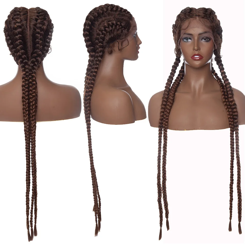 My-Lady 35Inch Braided Wigs Synthetic Lace Front Wig African American Twist Wigs Wholesale Box Braided Lace Wigs For Black Women
My-Lady 35Inch Braided Wigs Synthetic Lace Front Wig African American Twist Wigs Wholesale Box Braided Lace Wigs For Black Women