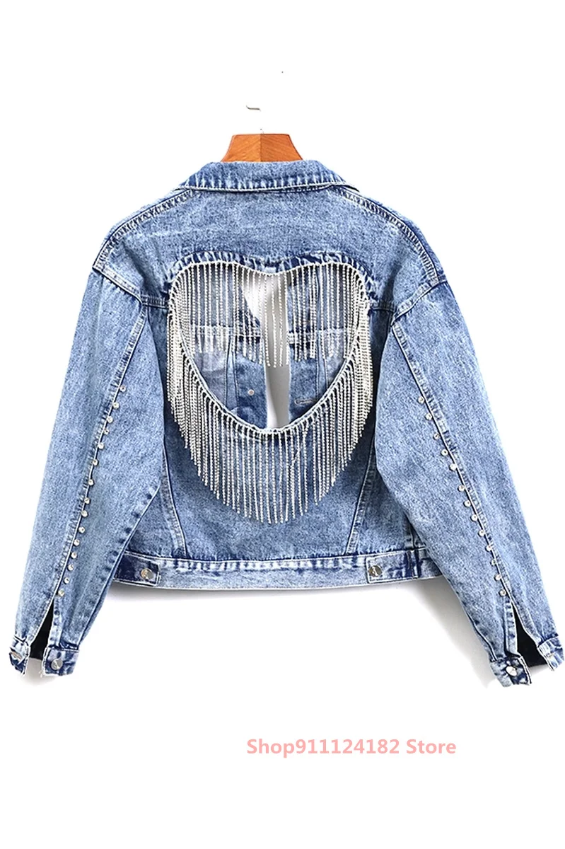 Heavy Industry Diamond Tassel Denim Jacket Women's New Spring and Autumn New Korean Style Loose Wild Jacket Tops
Heavy Industry Diamond Tassel Denim Jacket Women's New Spring and Autumn New Korean Style Loose Wild Jacket Tops