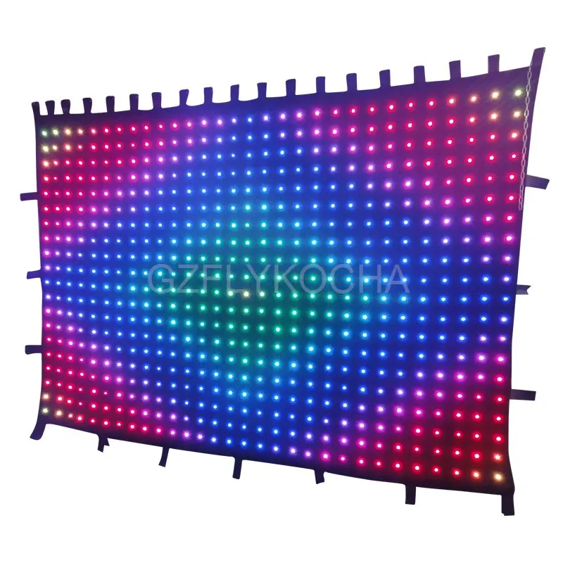 Free shipping P100 2X3M Full color led video wall curtain | Лампы и освещение