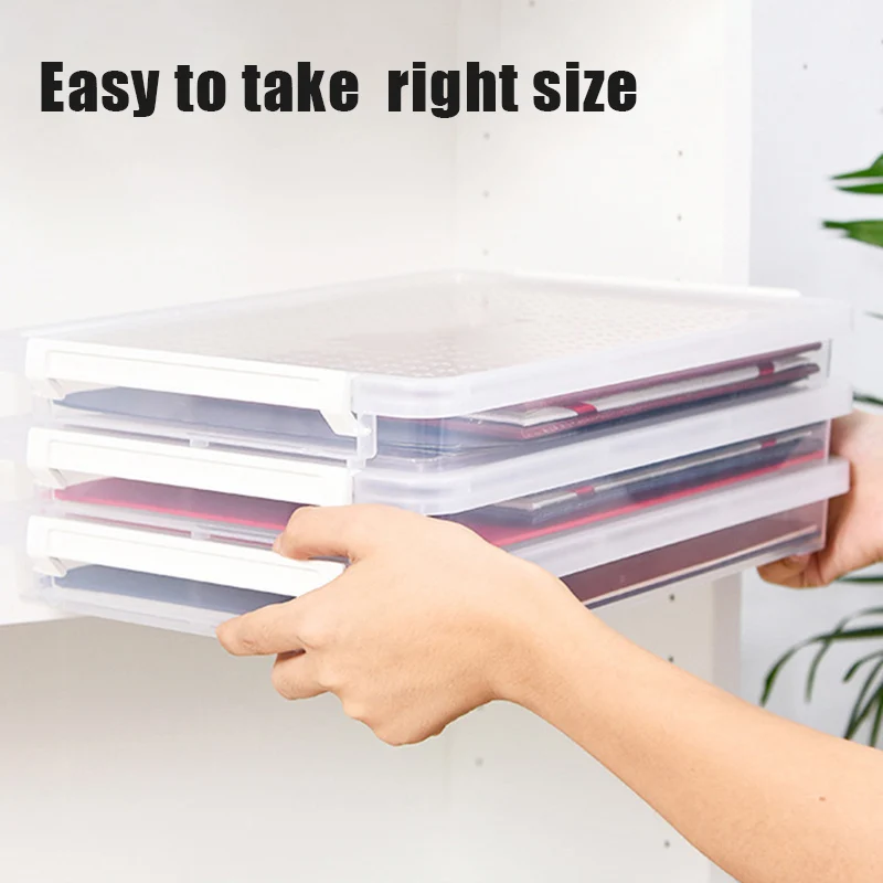 Transparent File Storage Box Document Paper Storage Container Office Supplies L5 
Transparent File Storage Box Document Paper Storage Container Office Supplies L5