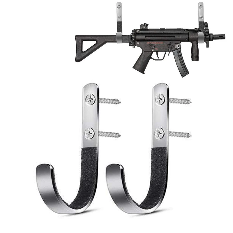 2Pcs Gun Rack Hooks Wall Mounted Heavy Duty Storage Rack Stainless Steel J-Hook Rifle Shotgun Hangers Anti-Scratch Storage Shelf
2Pcs Gun Rack Hooks Wall Mounted Heavy Duty Storage Rack Stainless Steel J-Hook Rifle Shotgun Hangers Anti-Scratch Storage Shelf