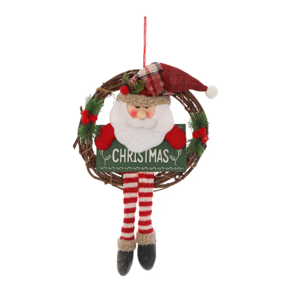 Christmas Wreath with Cute Long-Legged Plush Doll Decor Rattan Garland for New Year Festival Party
Christmas Wreath with Cute Long-Legged Plush Doll Decor Rattan Garland for New Year Festival Party