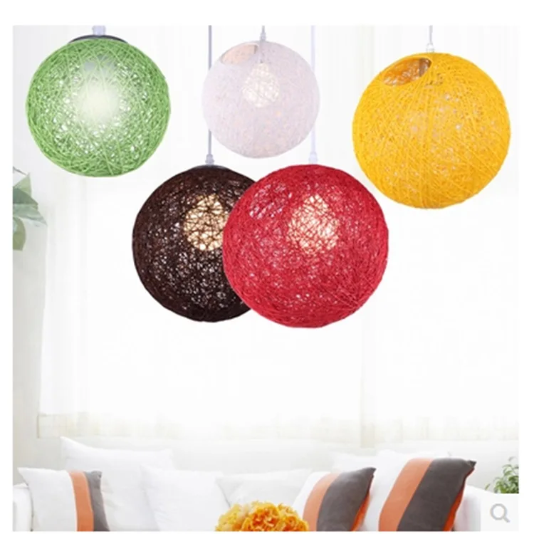 Модная простая спальня лестница Круглая Люстра бамбуковый ротанговый шар Конопляный шар магазин одежды столовая цветная светодиодная люс... 
Модная простая спальня лестница Круглая Люстра бамбуковый ротанговый шар Конопляный шар магазин одежды столовая цветная светодиодная люс...