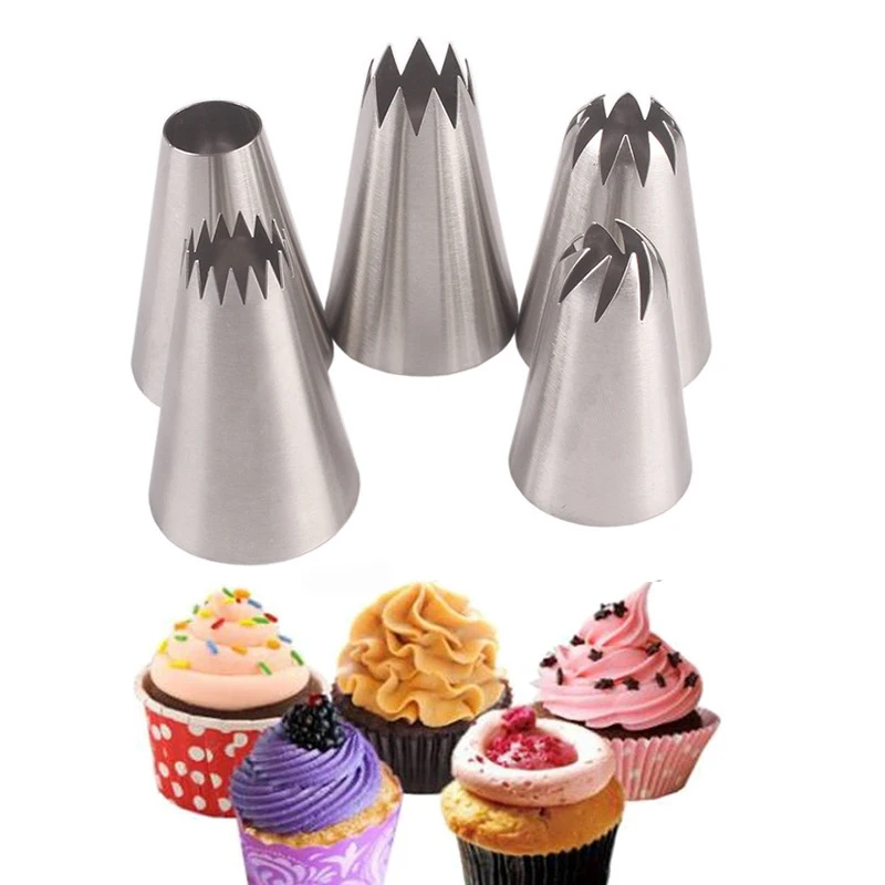 5 шт./компл. Кондитерские цветы для выпечки глазурь наконечники из нержавеющей стали насадка для украшения торта
5 шт./компл. Кондитерские цветы для выпечки глазурь наконечники из нержавеющей стали насадка для украшения торта