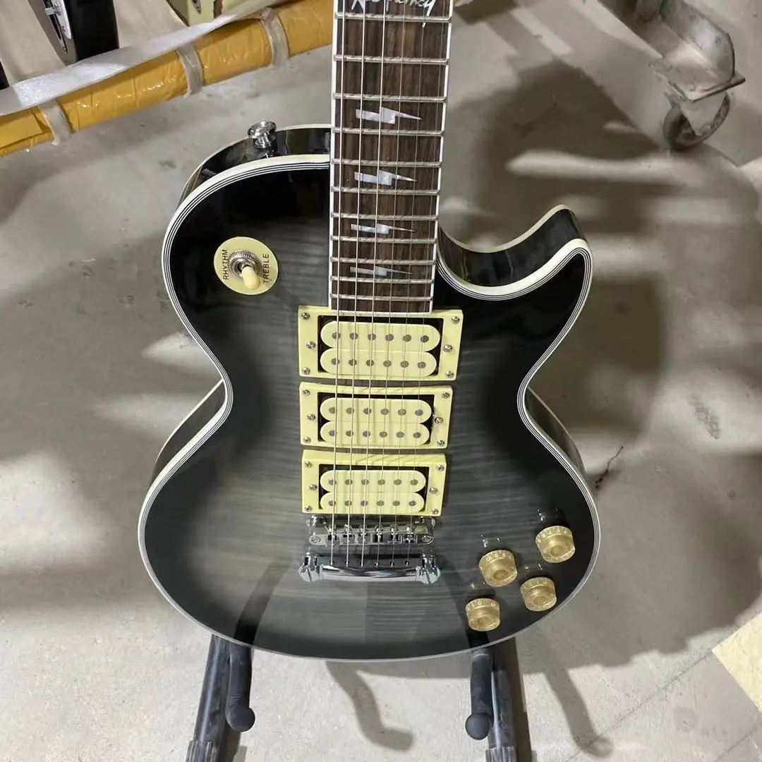 Custom Electric Guitar ACE Frehley Black Circle Three Pickups Chrome Hardware Mirror Warehouse Plate Free Shipping
Custom Electric Guitar ACE Frehley Black Circle Three Pickups Chrome Hardware Mirror Warehouse Plate Free Shipping