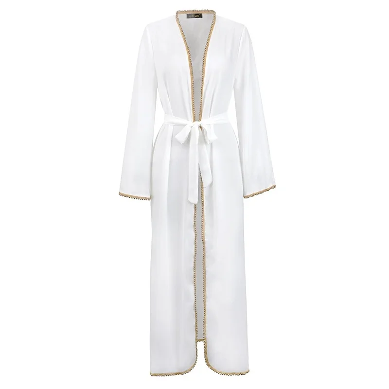 Open Kaftan Abaya Dubai Kimono Islam Muslim Hijab Dress Abayas for Women Caftan Turkish Islamic Clothing Robe Musulman De Mode
Open Kaftan Abaya Dubai Kimono Islam Muslim Hijab Dress Abayas for Women Caftan Turkish Islamic Clothing Robe Musulman De Mode