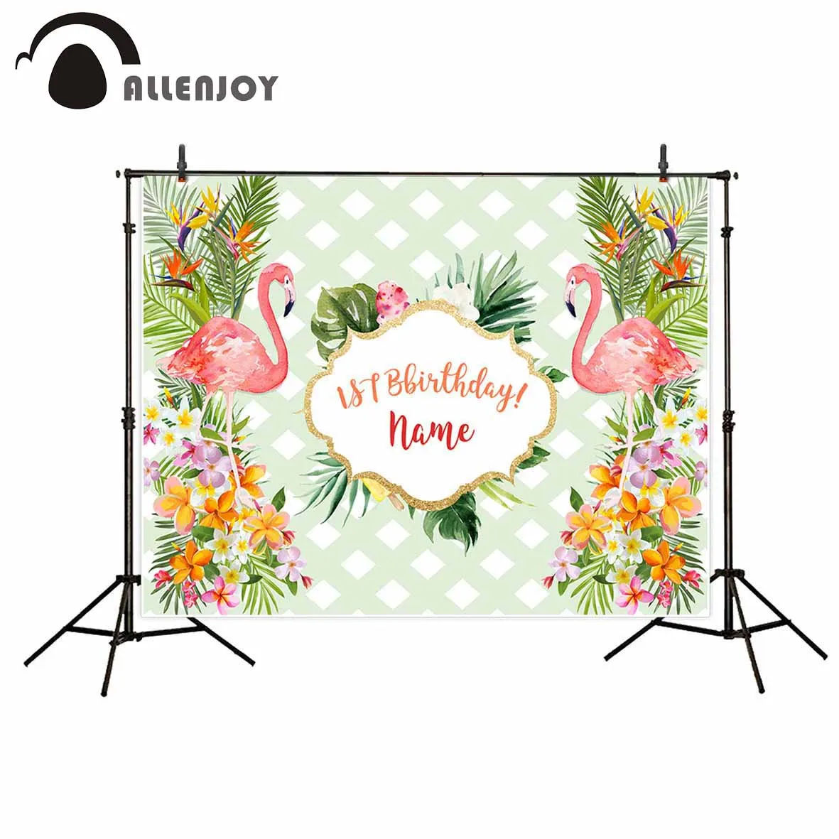 Allenjoy Flamingos Activity Banner Lattice Flowers Leaves Watercolor Summer Wild One Background Cloth 1st Birthday Party Curtain
Allenjoy Flamingos Activity Banner Lattice Flowers Leaves Watercolor Summer Wild One Background Cloth 1st Birthday Party Curtain