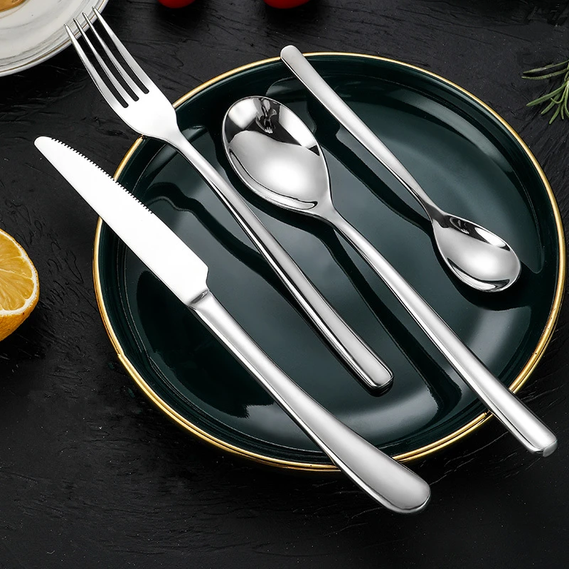 1 PC Mirror Silver Stainless Steel Tableware Thicken Cutlery Set Spoon Knives Forks Western Dinnerware Home Kitchen Utensils
1 PC Mirror Silver Stainless Steel Tableware Thicken Cutlery Set Spoon Knives Forks Western Dinnerware Home Kitchen Utensils