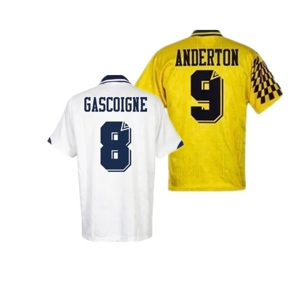 1991 1993 Men Retro Camisa 94 95 Gascoigne Sheringham Lineker Stewart Vintage Shirts
1991 1993 Men Retro Camisa 94 95 Gascoigne Sheringham Lineker Stewart Vintage Shirts