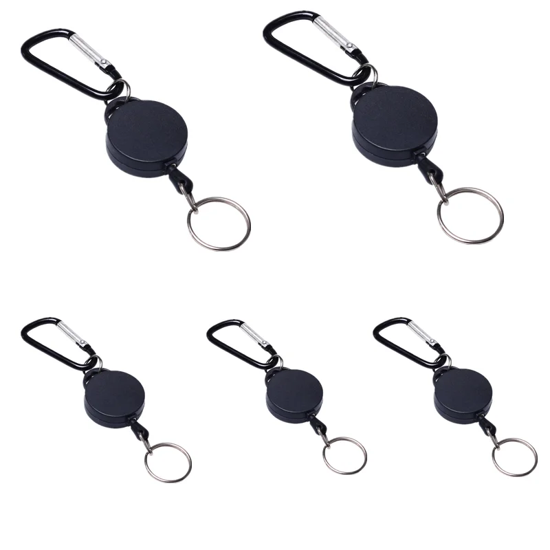 5pcs Mini Black Anti-Lost Retractable Pull Badge Reel ID Lanyard Name Card Badge Holder Reels Recoil Belt Key Ring Chain Clips
5pcs Mini Black Anti-Lost Retractable Pull Badge Reel ID Lanyard Name Card Badge Holder Reels Recoil Belt Key Ring Chain Clips