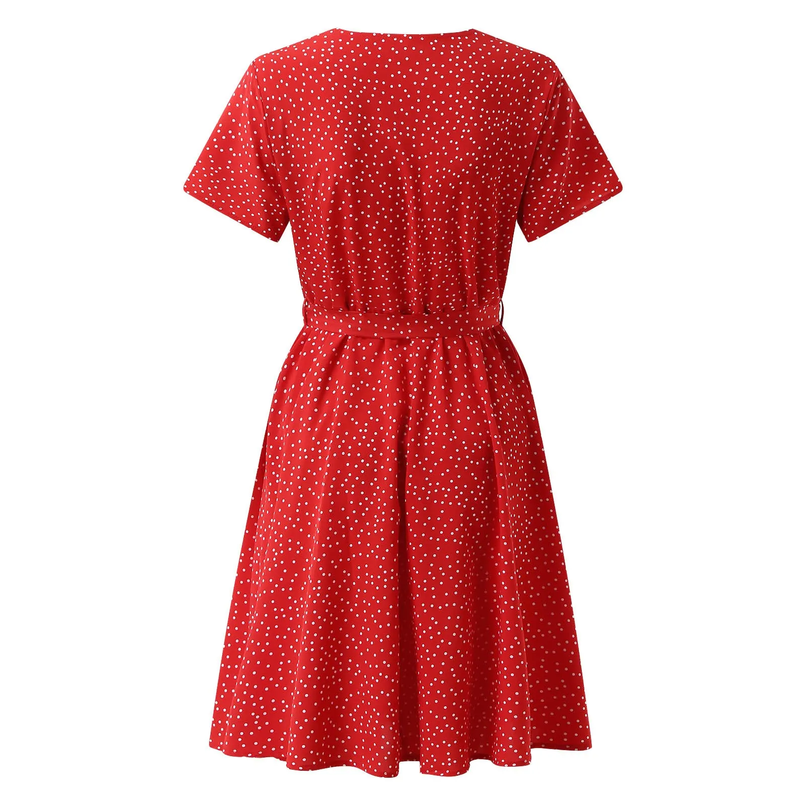 Women Sexy Dresses Harajuku Polka Dot Printing Short Sleeve V-Neck Dress Streetwear Korean Clothing Sundress Vestidos Ropa Mujer
Women Sexy Dresses Harajuku Polka Dot Printing Short Sleeve V-Neck Dress Streetwear Korean Clothing Sundress Vestidos Ropa Mujer