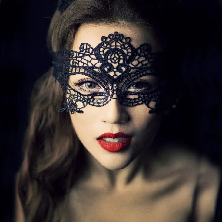 Модная маска сексуальная черная кружевная ажурная очки женское сексуальное