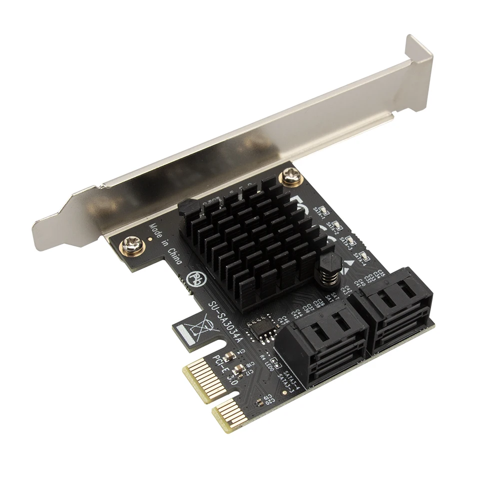 Плата контроллера PCIe с 4 портами SATA III 3,0, плата расширения без Raid PCIe 3,0x1, низкопрофильная Плата расширения контроллера кронштейна
Плата контроллера PCIe с 4 портами SATA III 3,0, плата расширения без Raid PCIe 3,0x1, низкопрофильная Плата расширения контроллера кронштейна
