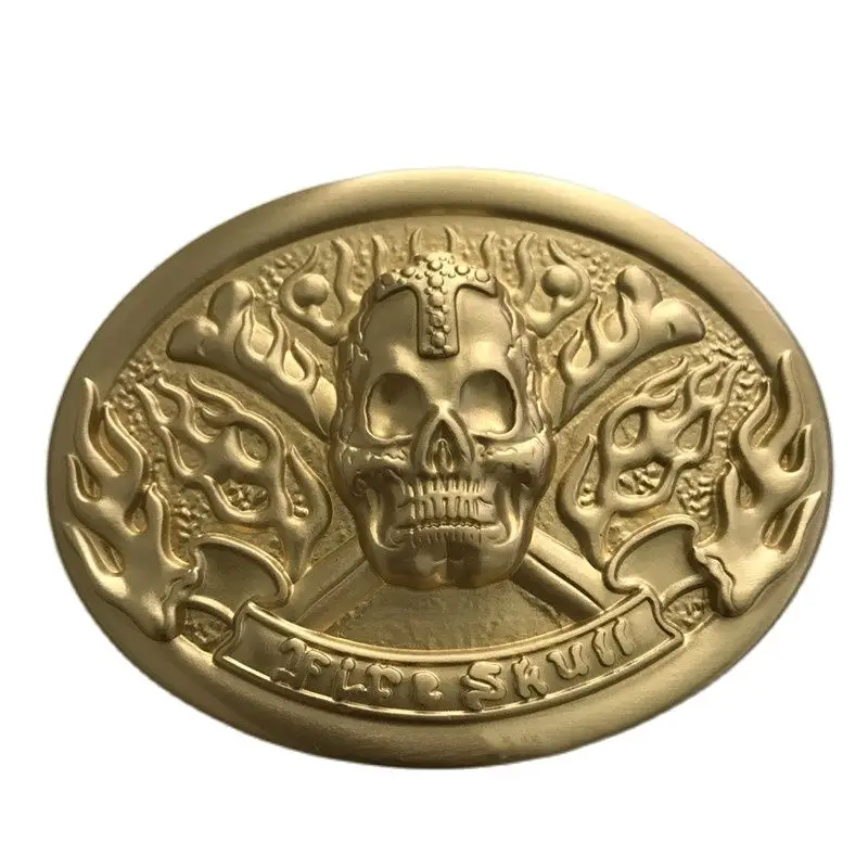 Retail New High Quality 3D Fire Skull Solid Brass Men Belt Buckle With 137g Oval Metal Cowboy Belt Head For 4cm Wideth Belt 
Retail New High Quality 3D Fire Skull Solid Brass Men Belt Buckle With 137g Oval Metal Cowboy Belt Head For 4cm Wideth Belt