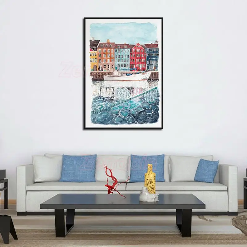 Abstract Canvas Painting Houses and Boats By The River Poster Wall Home Decoration Hd Print Pictures for Bedroom and Living Room
Abstract Canvas Painting Houses and Boats By The River Poster Wall Home Decoration Hd Print Pictures for Bedroom and Living Room