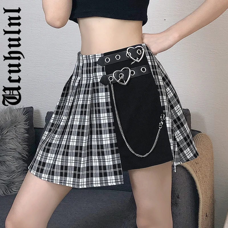 Ucuhulnl Gothic Harajuku Jk Skirt Women Punk Mall Goth Plaid High Waist Pleated Skirt Y2k Emo Alternative Buckle Chain Streetwea
Ucuhulnl Gothic Harajuku Jk Skirt Women Punk Mall Goth Plaid High Waist Pleated Skirt Y2k Emo Alternative Buckle Chain Streetwea