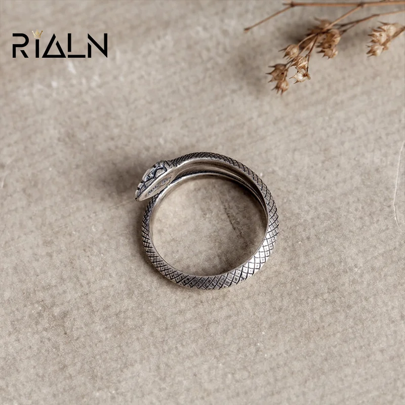 RIALN 925 Sterling Silver Mini Hip Hop Fashion Snake Ring Adjustable Open Ring Animal Jewelry for Men and Women
RIALN 925 Sterling Silver Mini Hip Hop Fashion Snake Ring Adjustable Open Ring Animal Jewelry for Men and Women