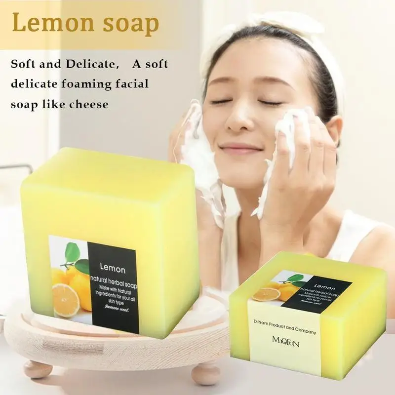 100g Handmade Lemon Soap Cleaner Removal Pores Acne Moisturizing Body Body Whitening Shower Care Tools Treatment K4V1
100g Handmade Lemon Soap Cleaner Removal Pores Acne Moisturizing Body Body Whitening Shower Care Tools Treatment K4V1