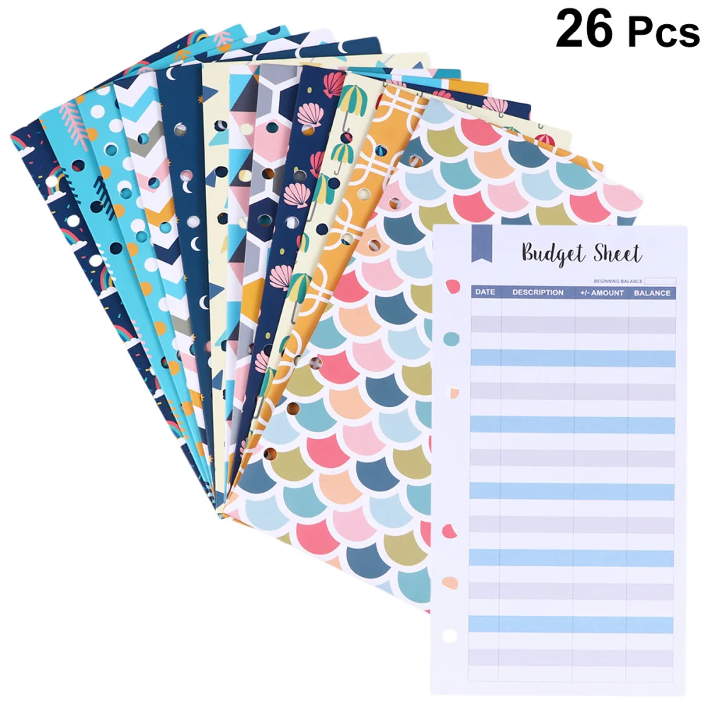 26pcs Budget Envelopes Set Creative 6 Holes Cash Envelopes with Budget Sheets and Label Stickers Coupon Organizer Wallet
26pcs Budget Envelopes Set Creative 6 Holes Cash Envelopes with Budget Sheets and Label Stickers Coupon Organizer Wallet