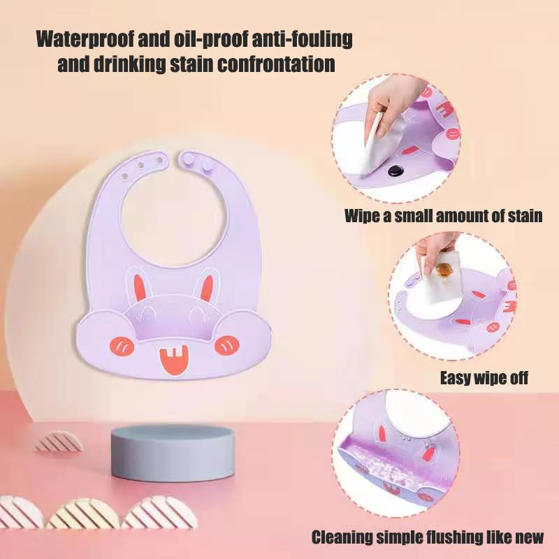 2021 Children's Silicone Width Cartoon Animal Cute Waterproof Bib Adjustable Stereo Pocket Snoring Baby Bibs
2021 Children's Silicone Width Cartoon Animal Cute Waterproof Bib Adjustable Stereo Pocket Snoring Baby Bibs