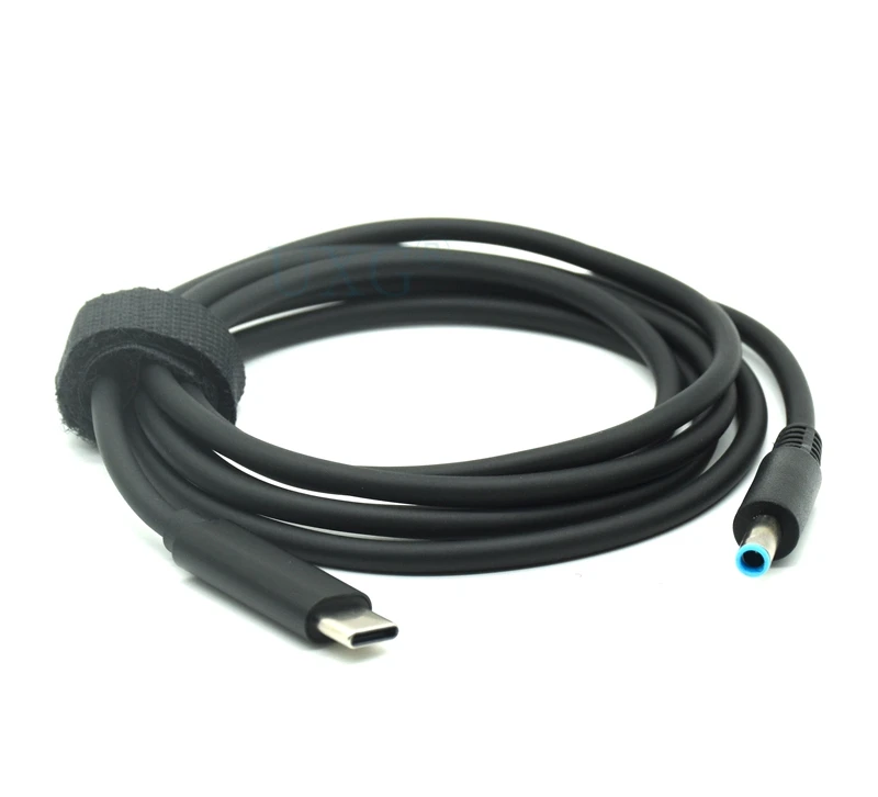 Адаптер питания USB Type-C PD переходник на 4 5*3 0 мм кабель для зарядки ноутбука шнур HP
