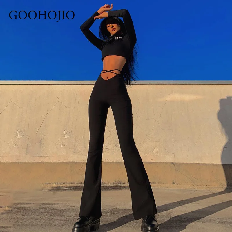 Новинка 2021, весенне-осенние модные женские облегающие пикантные брюки GOOHOJIO, повседневные расклешенные брюки, женские брюки с высокой талие...
Новинка 2021, весенне-осенние модные женские облегающие пикантные брюки GOOHOJIO, повседневные расклешенные брюки, женские брюки с высокой талие...