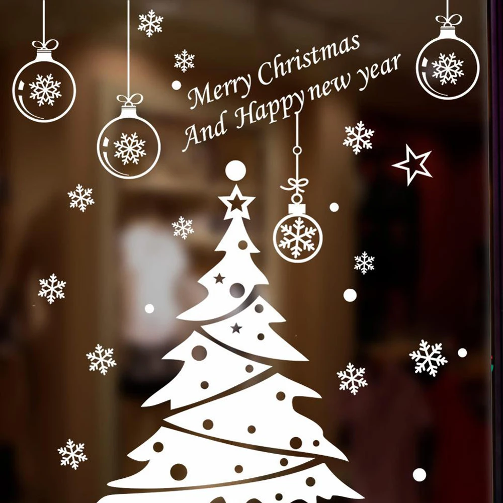 Christmas tree decoration glass window wall sticker wall decals festival home decor happy new year stickers wallpaper
Christmas tree decoration glass window wall sticker wall decals festival home decor happy new year stickers wallpaper