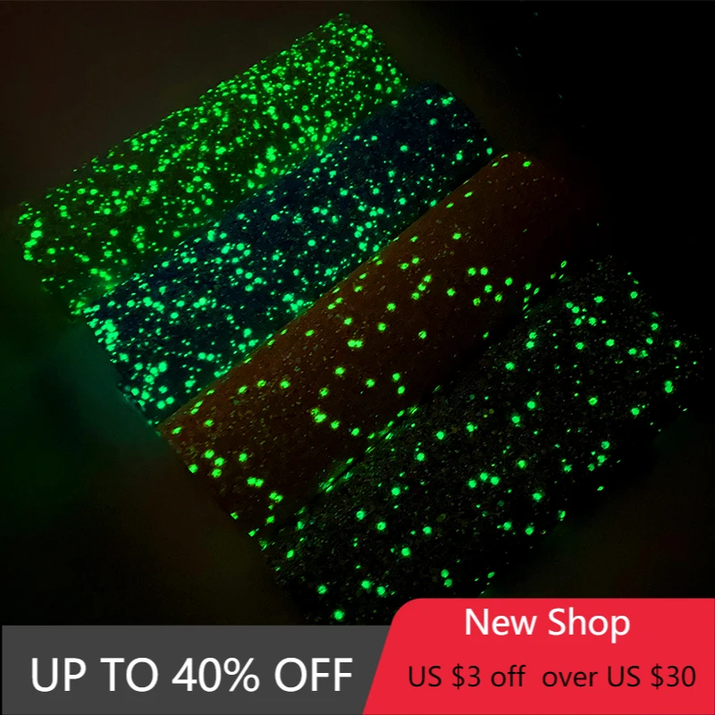 A4X6 Glow in the Dark Chunky Glitter Faux Leather Luminous Fabric Sheet/Roll for Shoes/Hair Bow/DIY Accessories/Crafts
A4X6 Glow in the Dark Chunky Glitter Faux Leather Luminous Fabric Sheet/Roll for Shoes/Hair Bow/DIY Accessories/Crafts