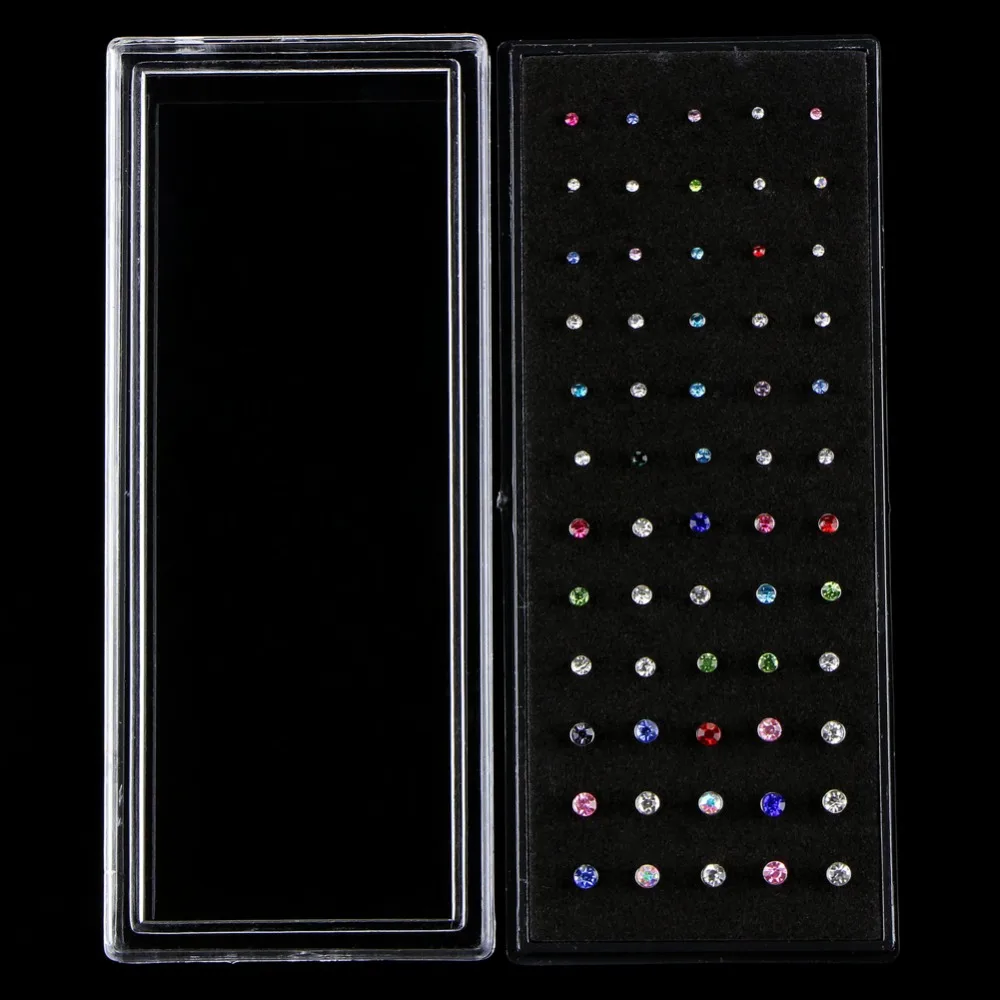Crystal Nose Ring 1.5/1.8/2.5/3.0mm Charm 60pcs/set Stainless Steel CZ Crystal L Shape Nose Ring Body Piercing Stud #281671
Crystal Nose Ring 1.5/1.8/2.5/3.0mm Charm 60pcs/set Stainless Steel CZ Crystal L Shape Nose Ring Body Piercing Stud #281671