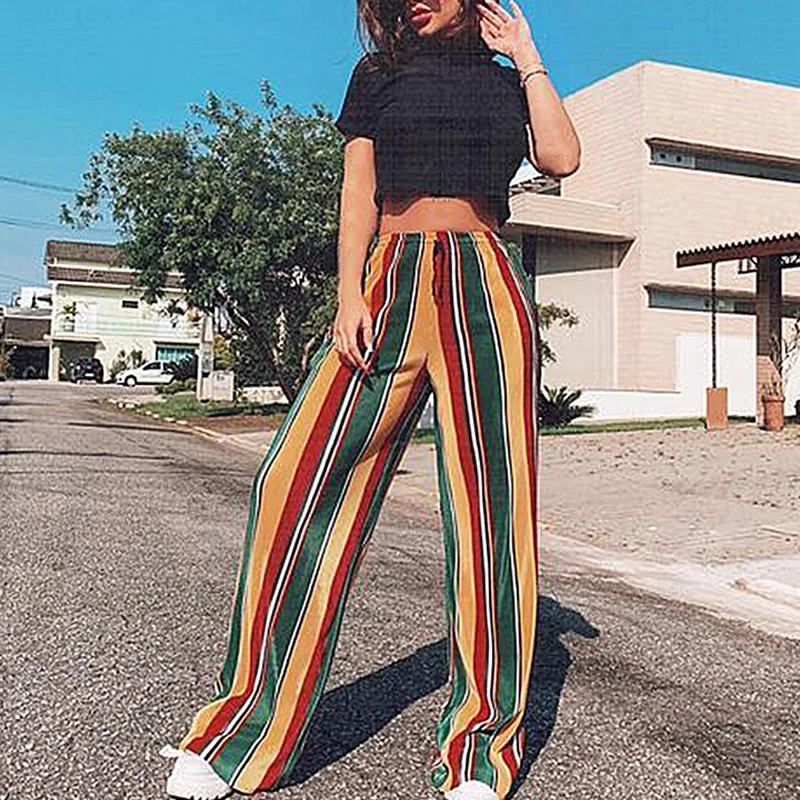 Women's Fashion Leopard Print Rainbow Print Loose Casual Wide Leg Pants Long Pants
Women's Fashion Leopard Print Rainbow Print Loose Casual Wide Leg Pants Long Pants