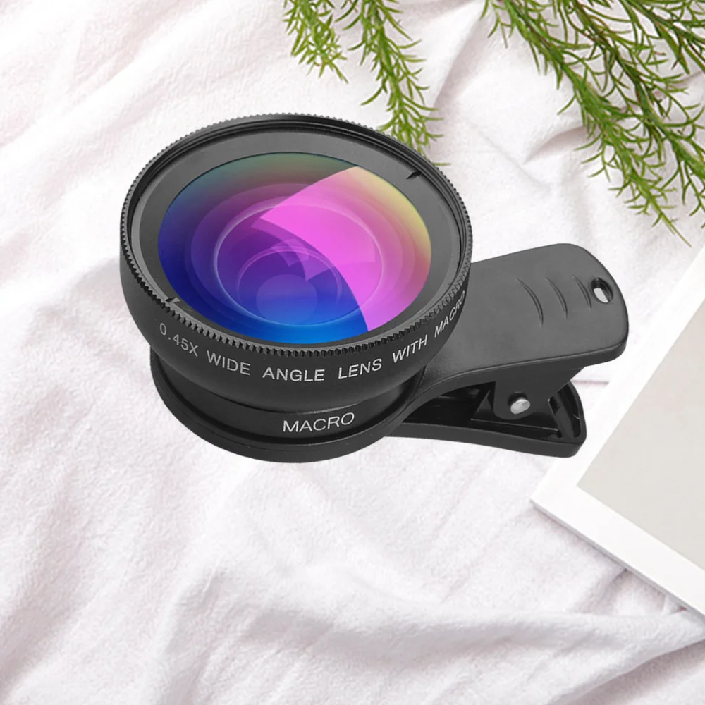 1 Set of 2 in 1 Universal Mobile Phone Lens 0.45x Distortionless Wide Angle and 12.5x Times Macro Set Slr Mobile Phone External
1 Set of 2 in 1 Universal Mobile Phone Lens 0.45x Distortionless Wide Angle and 12.5x Times Macro Set Slr Mobile Phone External