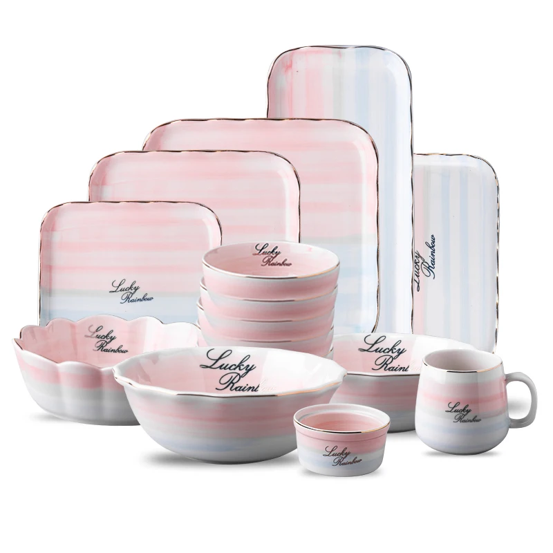 RHE 5-50ps Gradient Square Big Ceramic dinner plate Soup bowls Coffee cup Small dish Dinner party salad bowl Holiday gift
RHE 5-50ps Gradient Square Big Ceramic dinner plate Soup bowls Coffee cup Small dish Dinner party salad bowl Holiday gift
