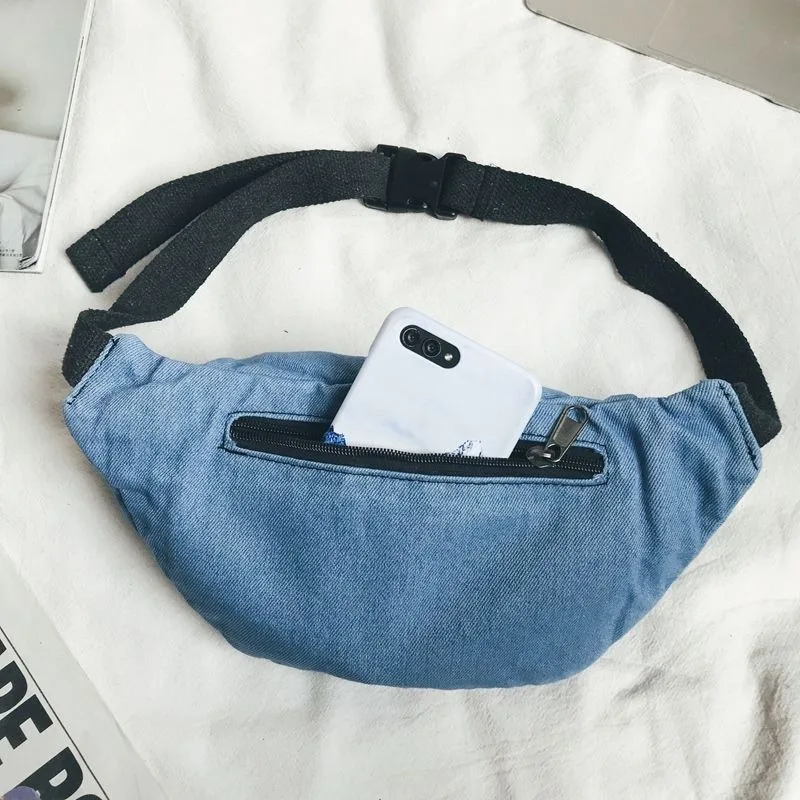 Denim Waist Packs Zipper Large Capacity Purse Travel High Street Unisex Couples Retro Shoulder Chic Hip-hop Fanny Pack Harajuku
Denim Waist Packs Zipper Large Capacity Purse Travel High Street Unisex Couples Retro Shoulder Chic Hip-hop Fanny Pack Harajuku