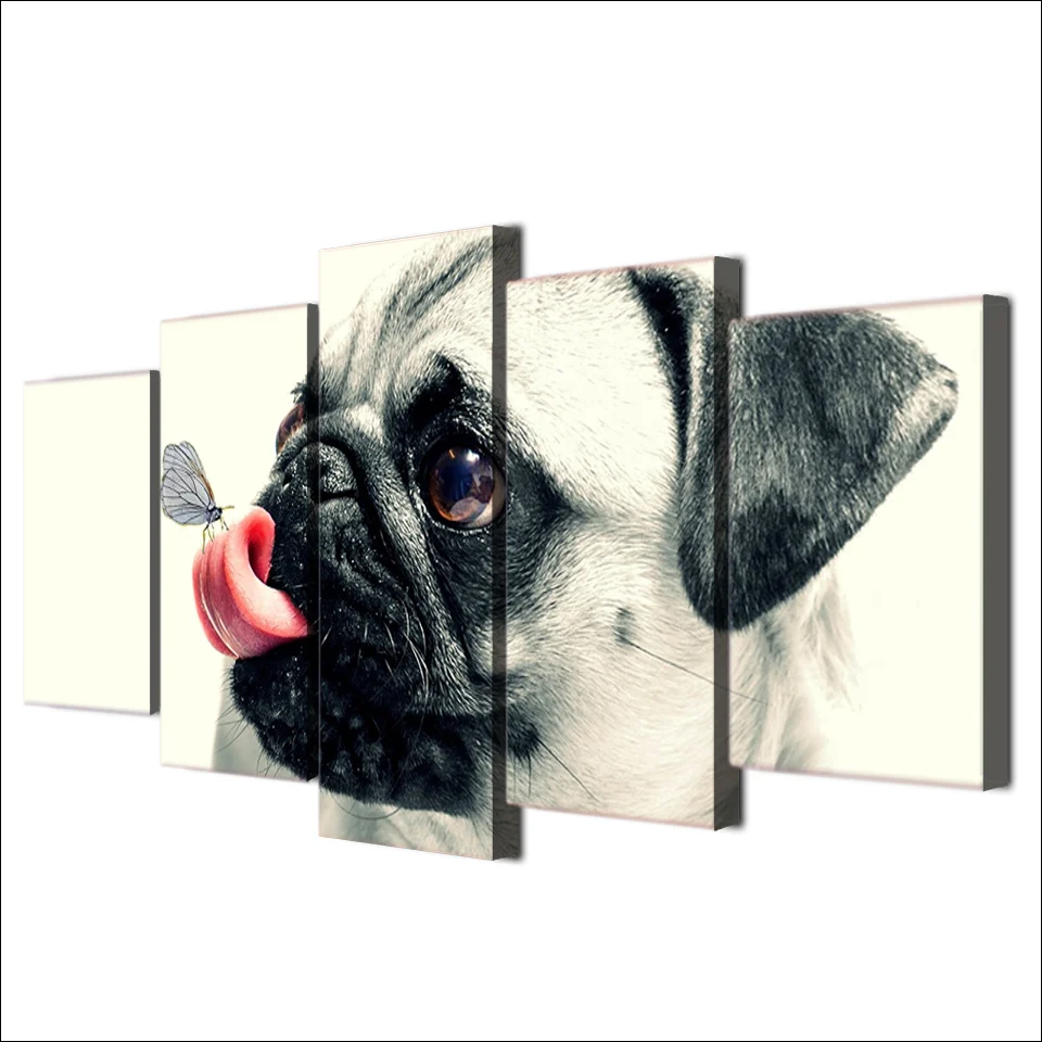 Wall Art Canvas Painting Frame HD Print Modern Pugs Poster Living Room Home Decor 5 Pieces Cute Pet Dog Modular Pictures
Wall Art Canvas Painting Frame HD Print Modern Pugs Poster Living Room Home Decor 5 Pieces Cute Pet Dog Modular Pictures