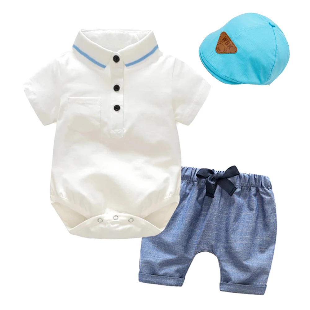 Summer Newborn Clothing with Hat for a Boys Cotton White Romper + Shorts 3 Pieces Baby Casual Suit Kids Outwear Soft 6-24 Months
Summer Newborn Clothing with Hat for a Boys Cotton White Romper + Shorts 3 Pieces Baby Casual Suit Kids Outwear Soft 6-24 Months