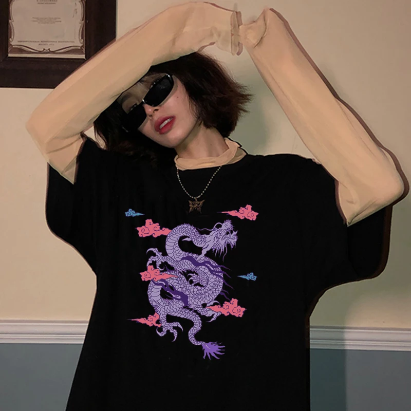 Женские футболки в стиле Харадзюку из полиэстера, винтажные женские футболки с драконом, Y2k, футболки в Корейском стиле, топы большого разме...
Женские футболки в стиле Харадзюку из полиэстера, винтажные женские футболки с драконом, Y2k, футболки в Корейском стиле, топы большого разме...
