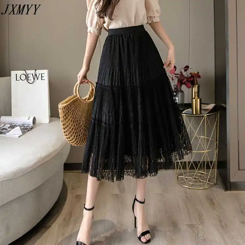 ICCLEK JXMYY super fairy spring 2021 new mid-length high-waisted thin A-line large lac
ICCLEK JXMYY super fairy spring 2021 new mid-length high-waisted thin A-line large lac