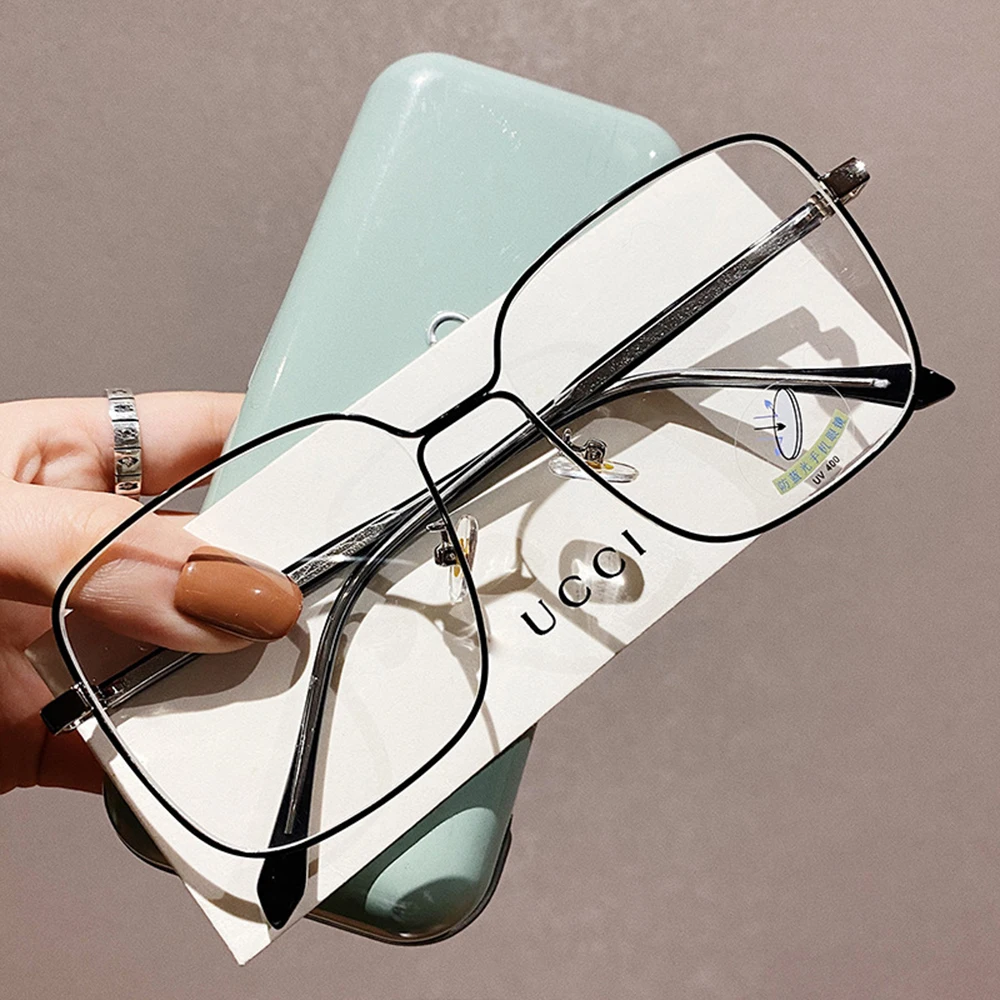 Anti Blue Light Glasses With Large Frame Vintage Square Eyeglasses Optical Lenses For Woman Men Metal Spectacle Frames
Anti Blue Light Glasses With Large Frame Vintage Square Eyeglasses Optical Lenses For Woman Men Metal Spectacle Frames