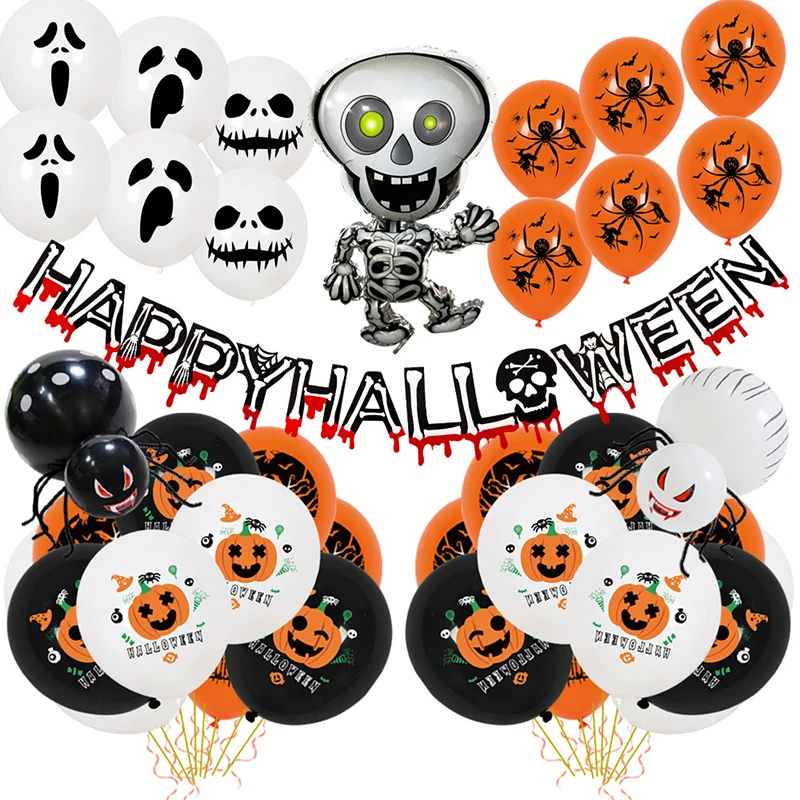 New Halloween Balloons Decoration with Banner Pretty Cute Balloons Party Supplies for Home Party Decorations
New Halloween Balloons Decoration with Banner Pretty Cute Balloons Party Supplies for Home Party Decorations