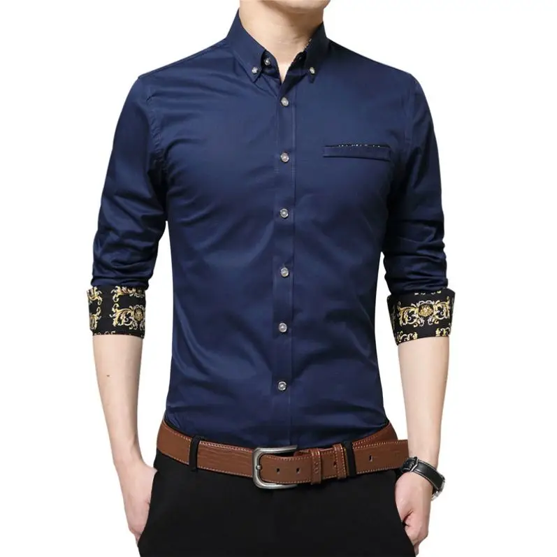 Men Dress Shirt Slim-Fit Plaid Printed Men's Plus-Size Long-Sleeve New Lapel Cotton Checkered
Men Dress Shirt Slim-Fit Plaid Printed Men's Plus-Size Long-Sleeve New Lapel Cotton Checkered