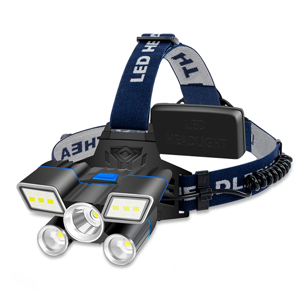 Head Torch 6000K Outdoor 5LED 1600LM Adjustable Headlight Rechargeable IPX4 Waterproof Camping Headlamp
Head Torch 6000K Outdoor 5LED 1600LM Adjustable Headlight Rechargeable IPX4 Waterproof Camping Headlamp