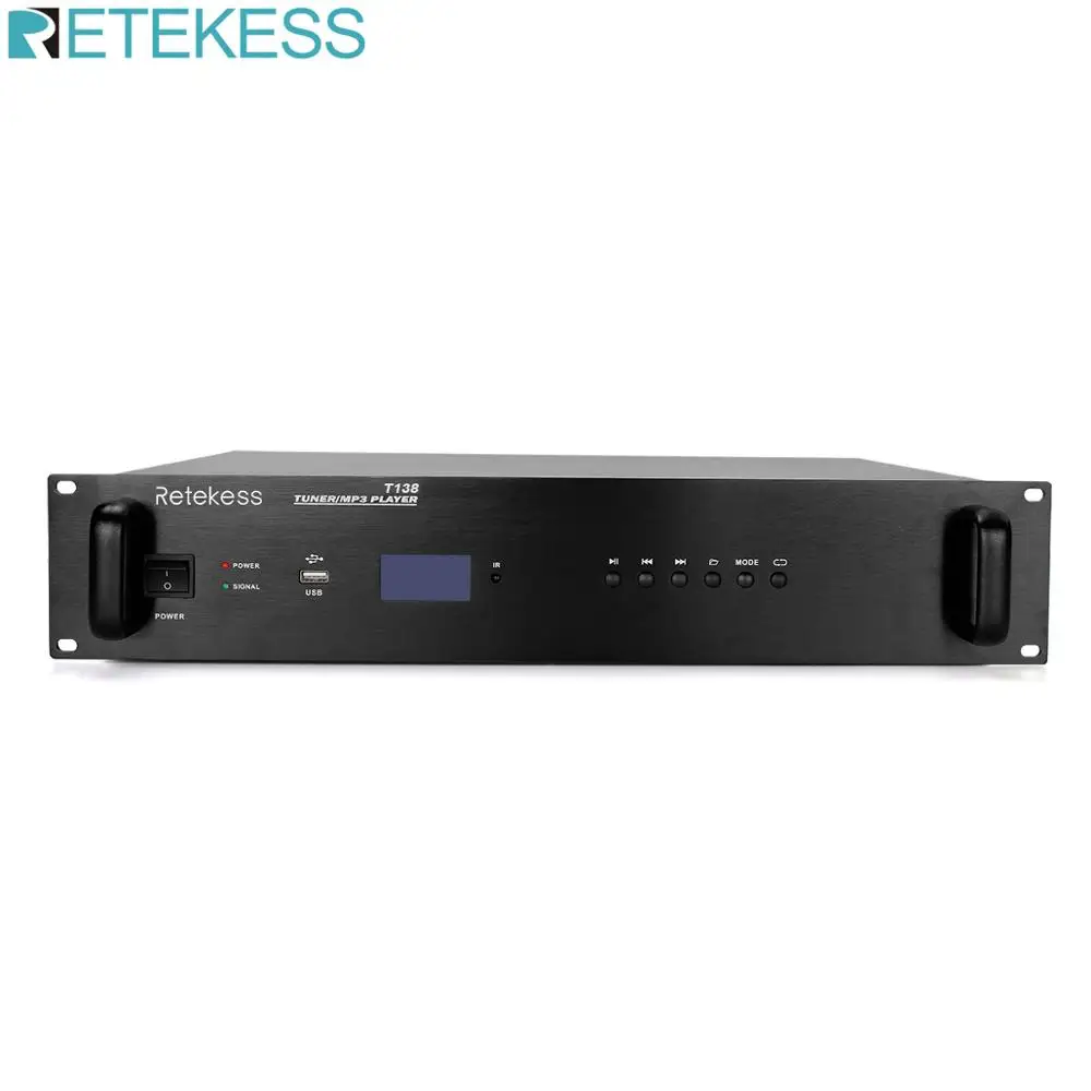 

Retekess T138 LCD USB FM Receiver for Public Campus Broadcasting System Intelligent Timed Playback System School Church Airport