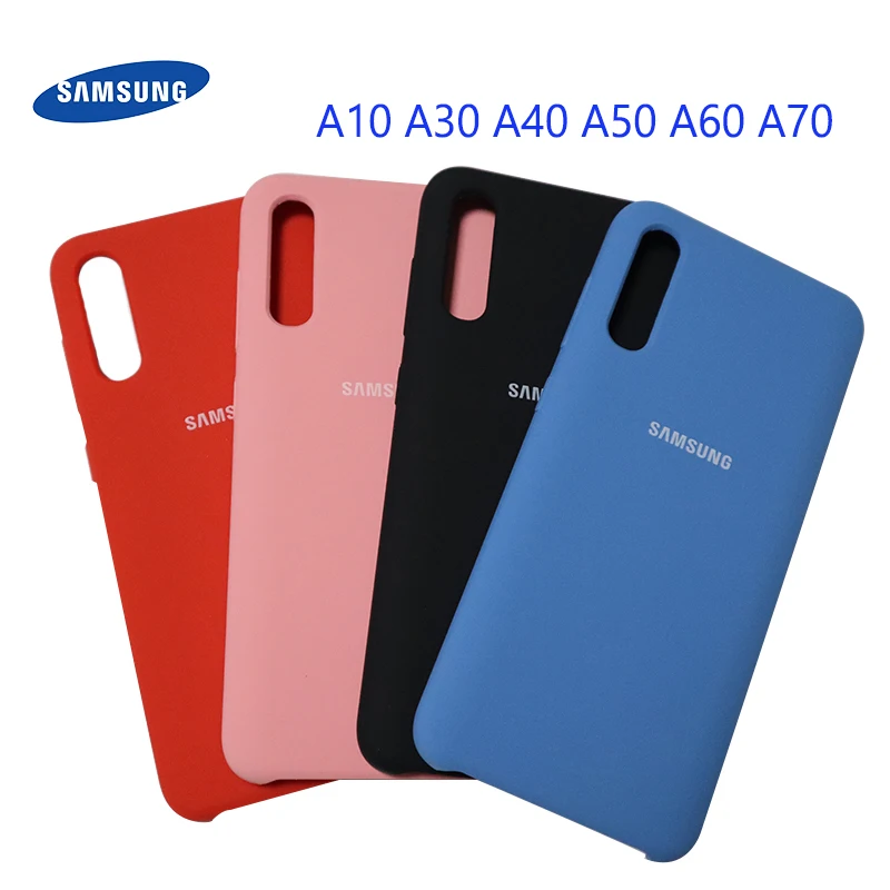 чехол Оригинальный для Samsung Galaxy a50 силиконовый шелковистый мягкий на ощупь полный