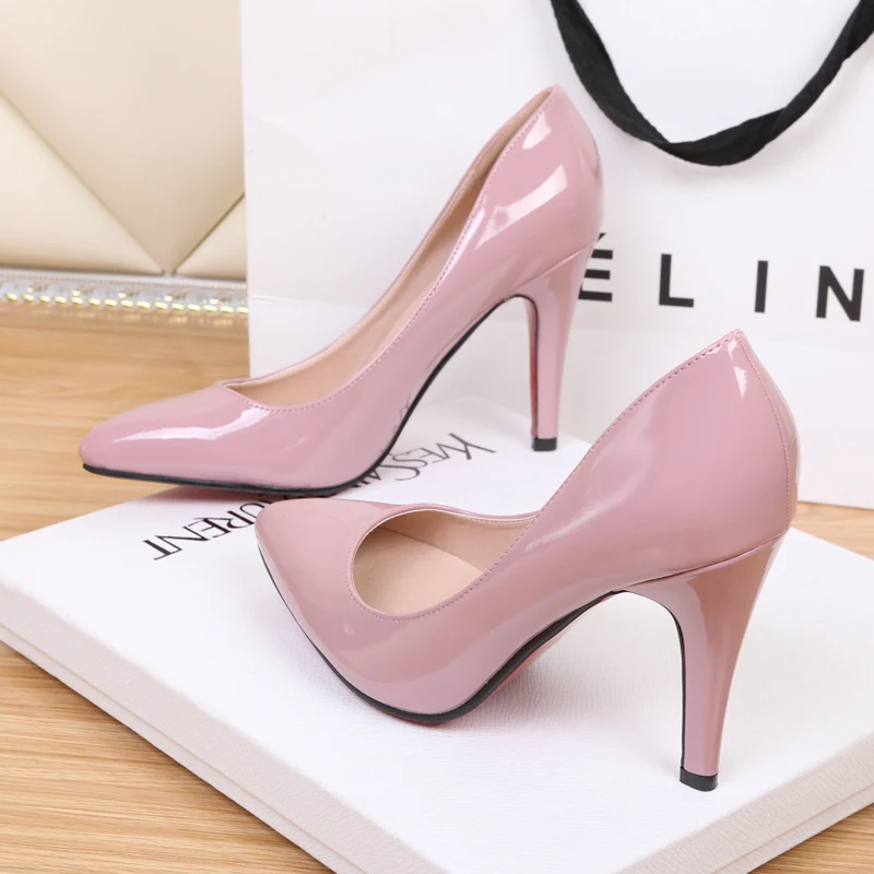 Sexy Patent Leather High Heels 10 Cm Thin Heels White Dress Party Pumps 2021 Autumn New Fashion Single Shoe Elegant Womens Shoes
Sexy Patent Leather High Heels 10 Cm Thin Heels White Dress Party Pumps 2021 Autumn New Fashion Single Shoe Elegant Womens Shoes